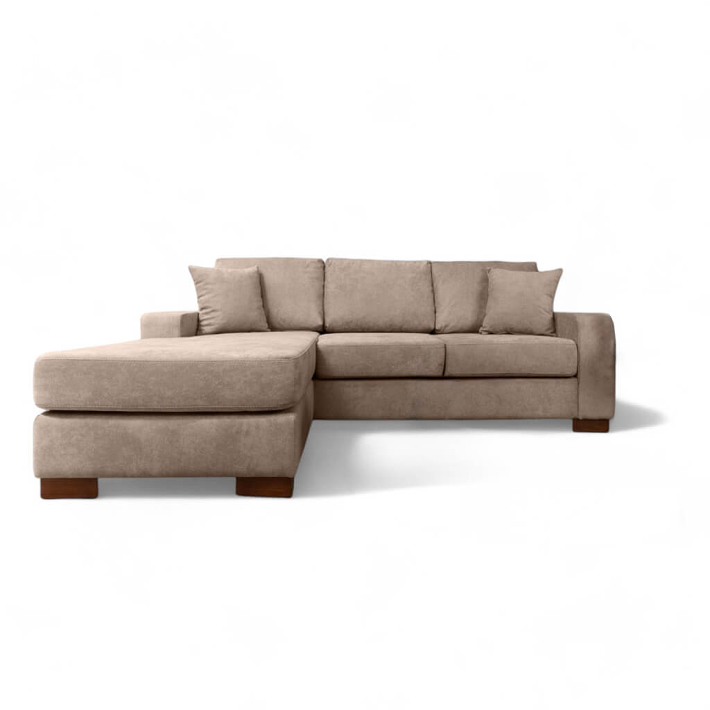 Μοντέρνος μπεζ γωνιακός καναπές OSLO / Beige