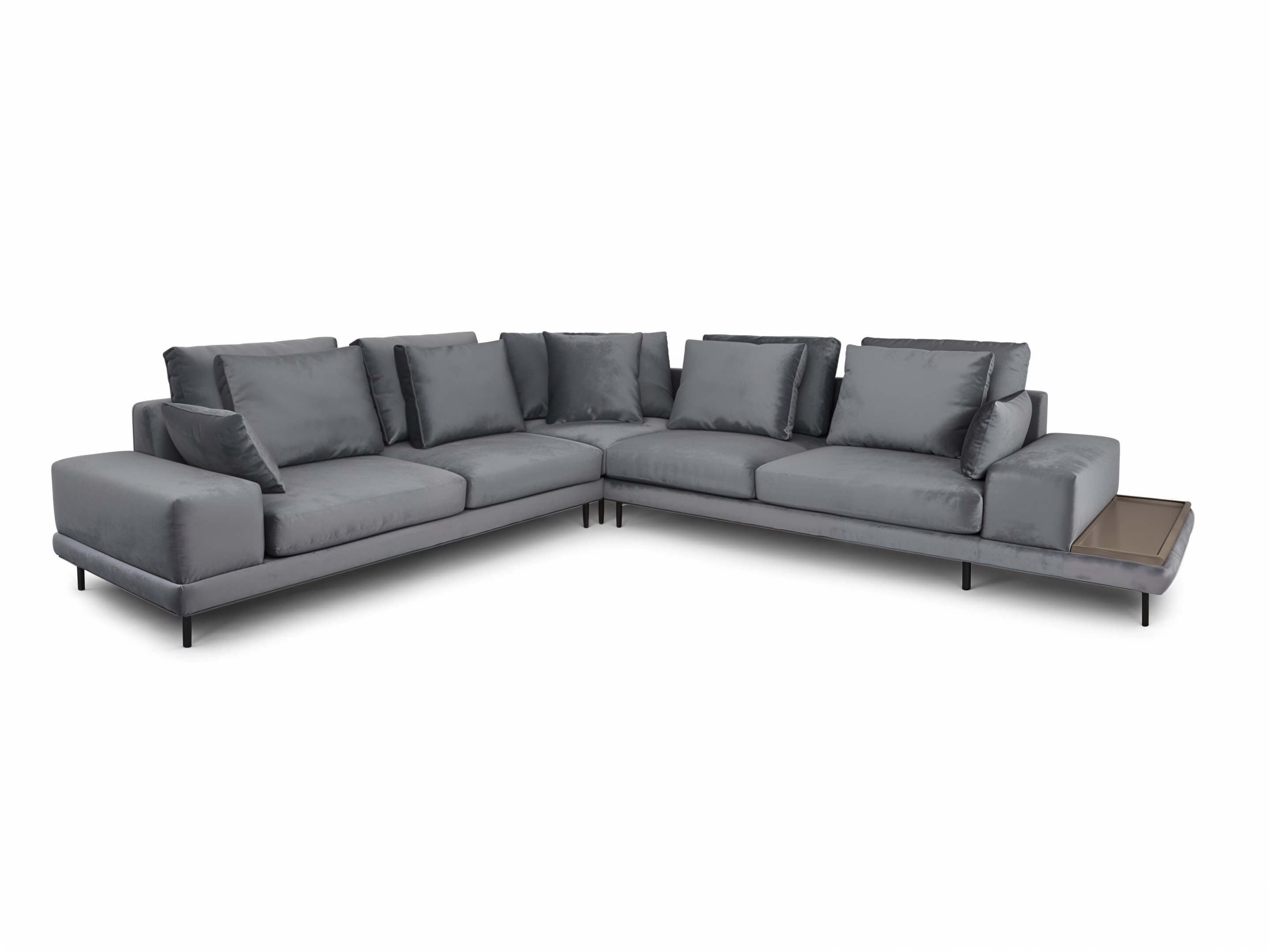 Portofino corner sofa large - Lux Furniture / Grey
