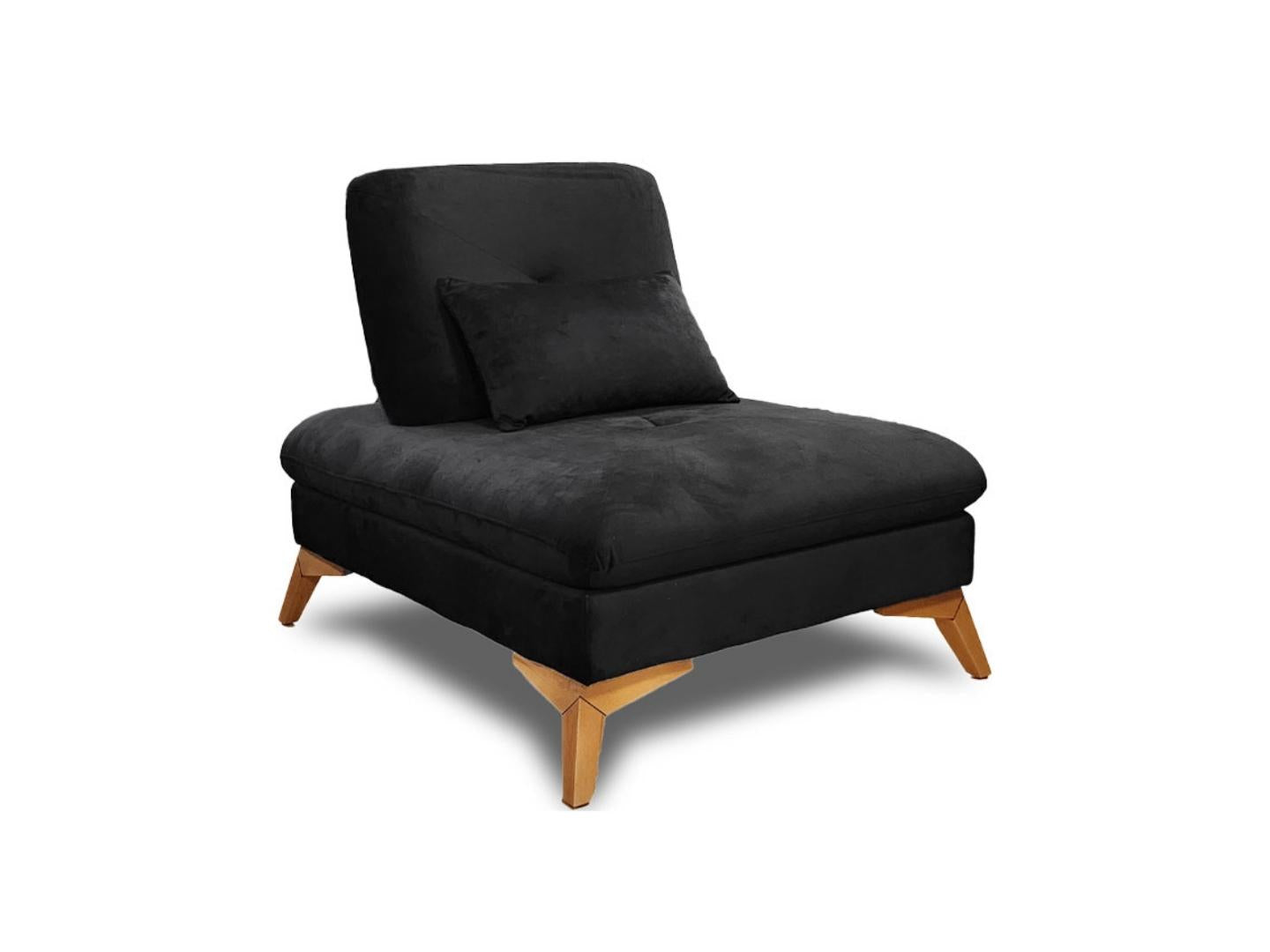 Quattro black velvet armchair - Lux Furniture