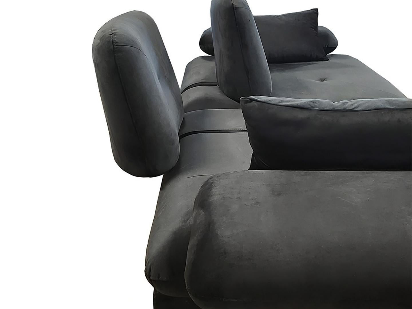 black 3 seater sofa bed - Lux Furniture