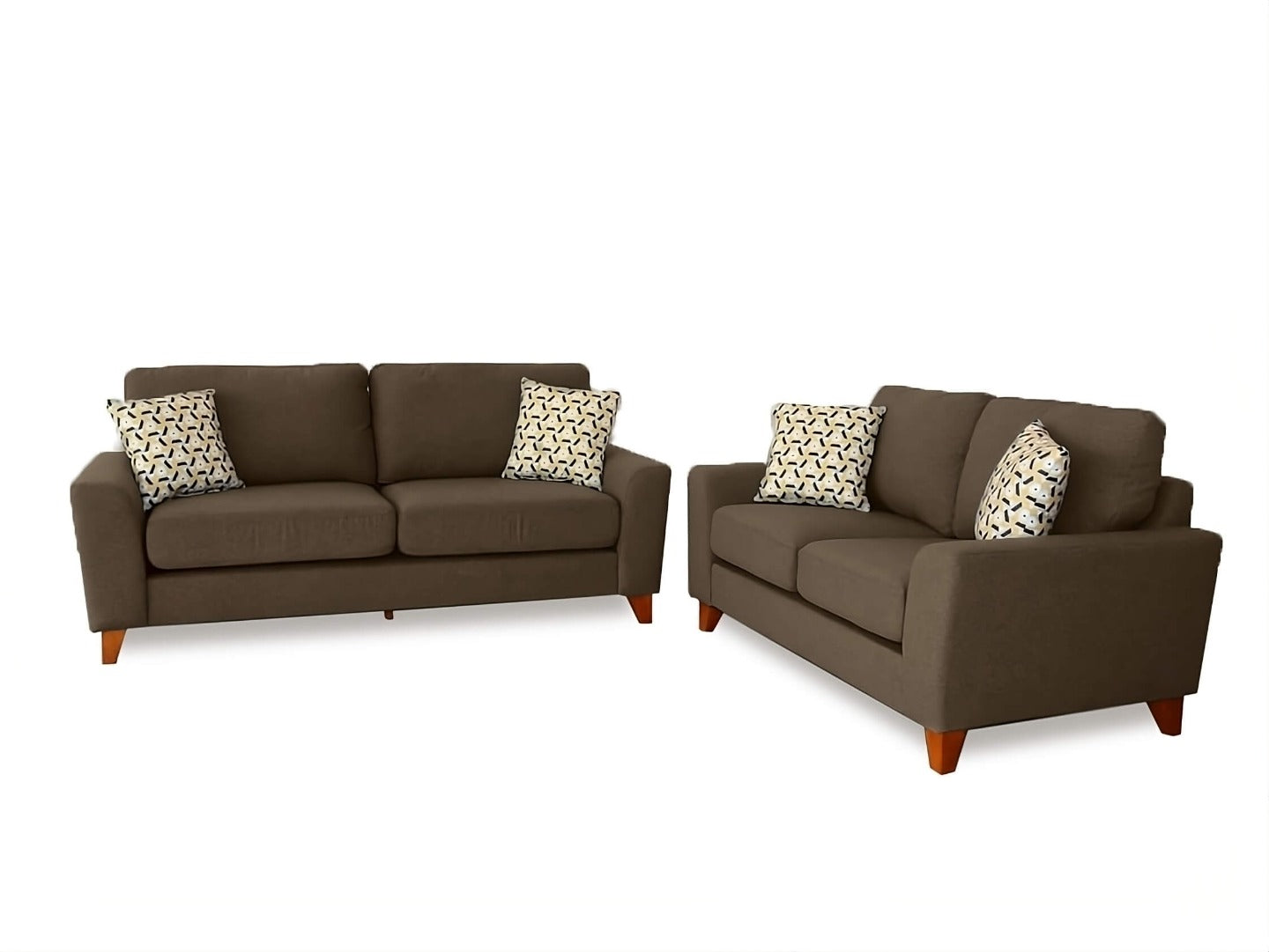 renata sofa set dark brown - Lux Furniture