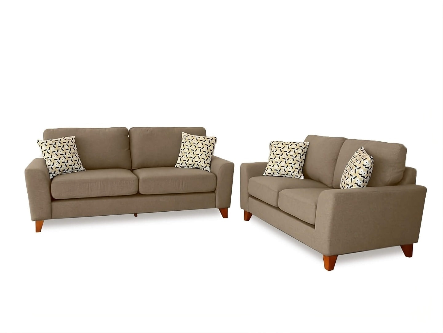 renata sofa set brown - Lux Furniture