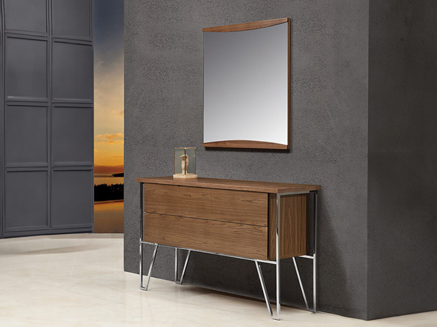 bedroom dresser unit with mirror  - Lux Furniture