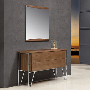 שולחן איפור עם מראה Roberto/ שידת מגירות מעץ - Lux Furniture