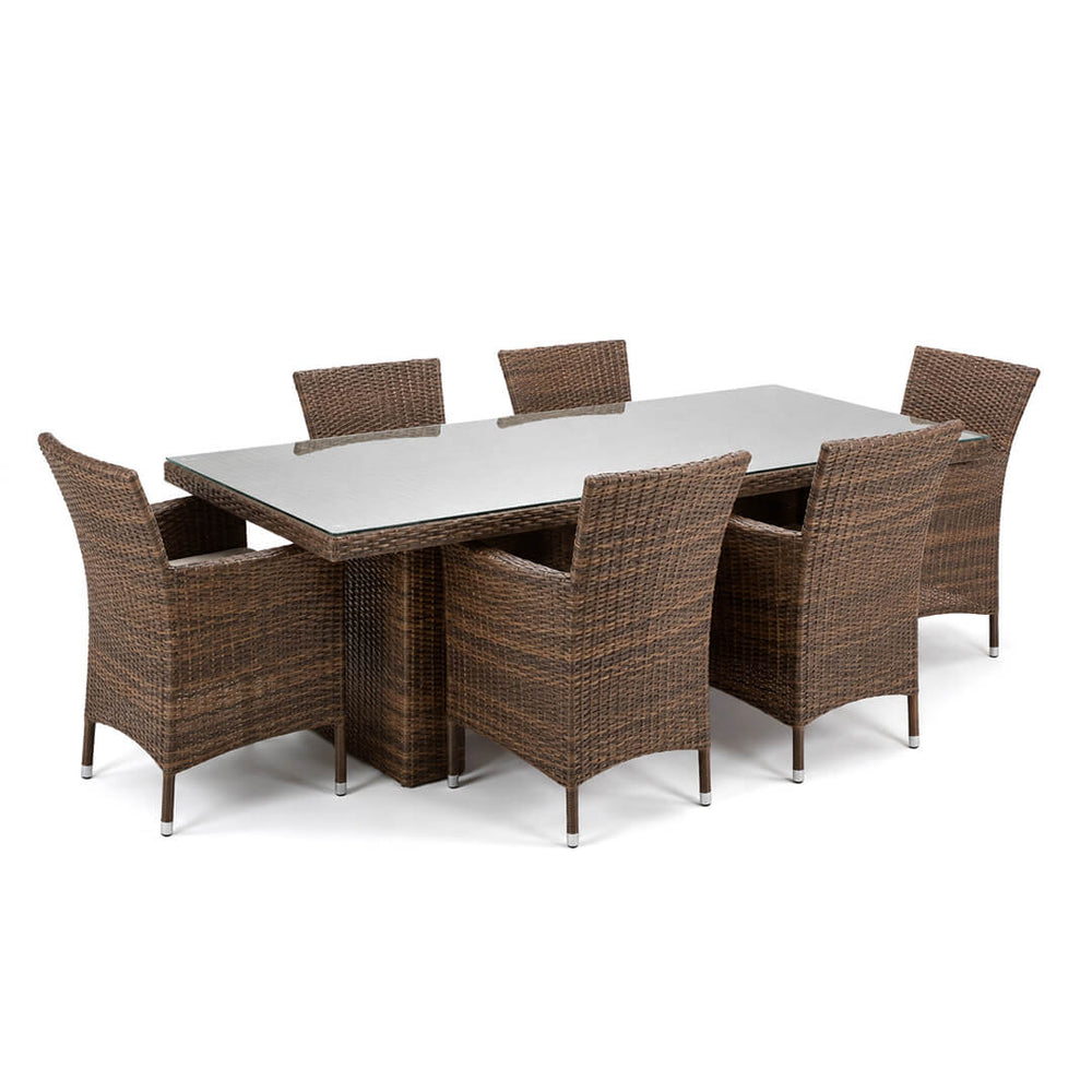 Τραπεζαρία Κήπου από Ραττάν Σαντορίνη | Lux Furniture