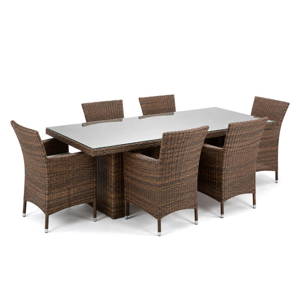Τραπεζαρία Κήπου από Ραττάν Σαντορίνη | Lux Furniture
