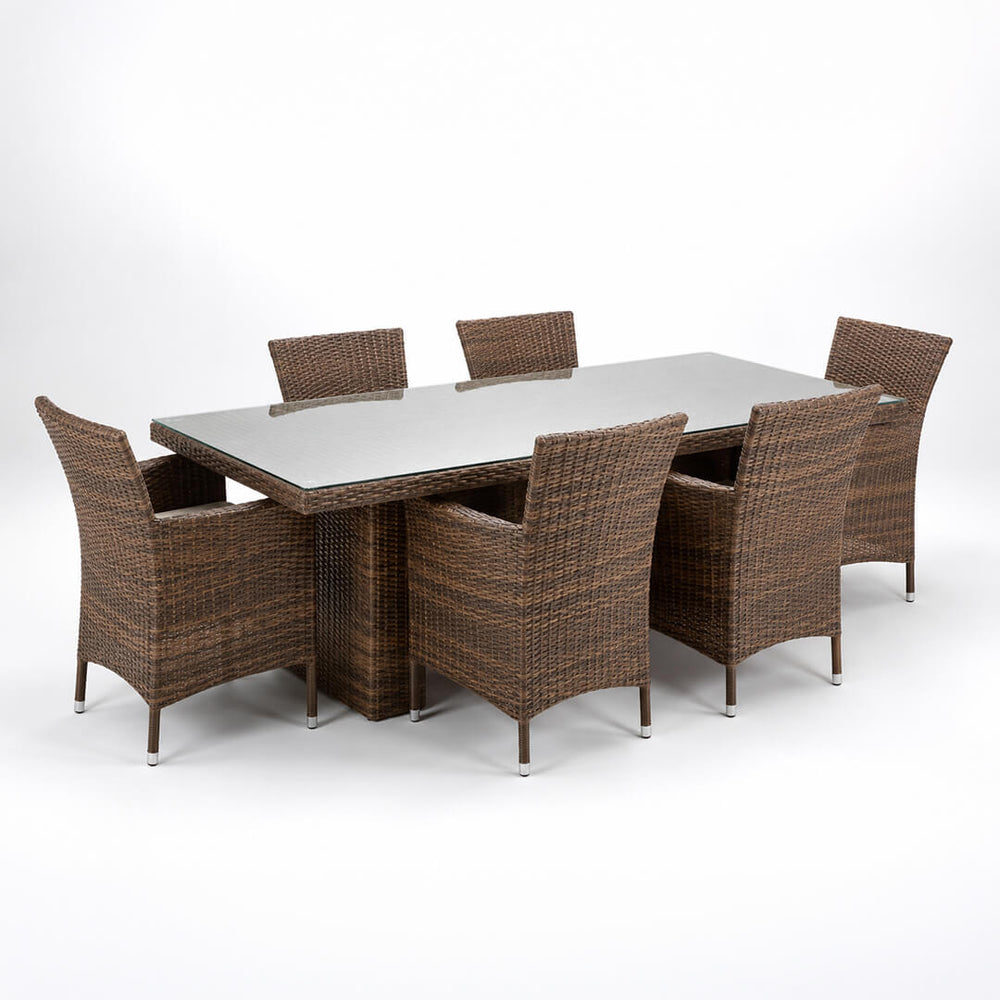 פינת אוכל לגן מראטן סנטוריני | Lux Furniture
