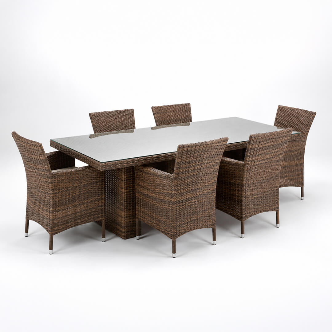 Τραπεζαρία Κήπου από Ραττάν Σαντορίνη | Lux Furniture