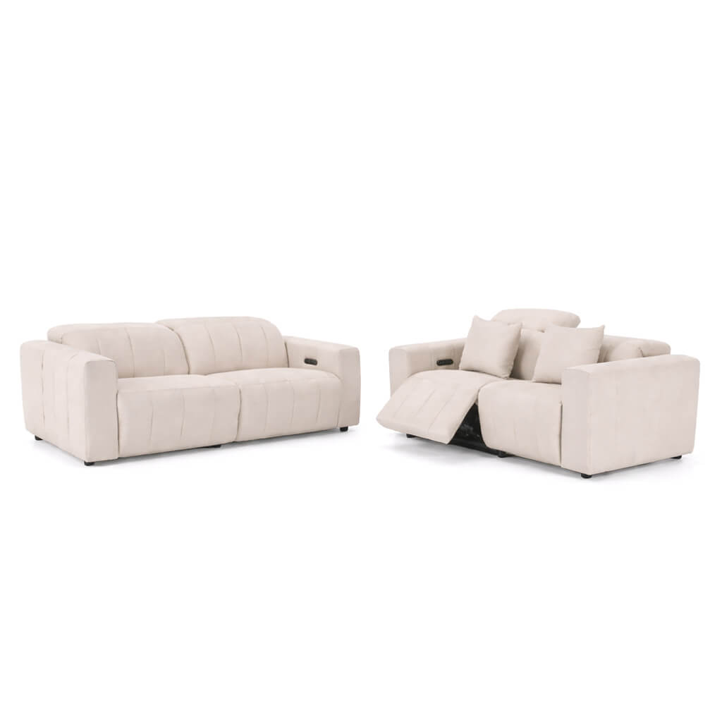 set kanapedes recliner bianca – microsuede – mpeze – 3thesios 2thesios – monterno design / Beige