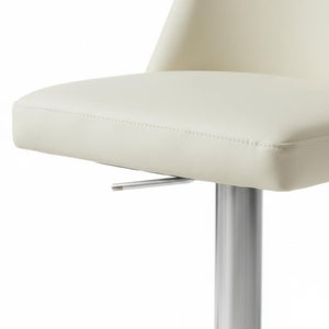 Close-up of the height adjustment mechanism of the GB bar stool