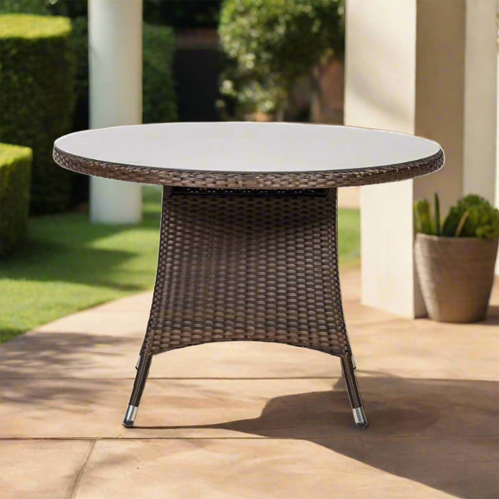 שולחן גן עגול מראטאן סקיאתוס | Lux Furniture