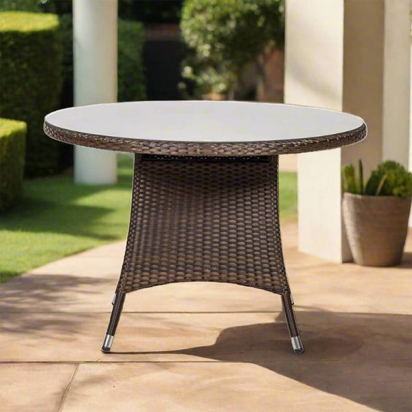 שולחן גן עגול מראטאן סקיאתוס | Lux Furniture