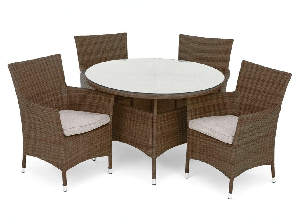Lux Rattan Table Rattan Outdoor Dining Set Skiathos | Lux Furniture