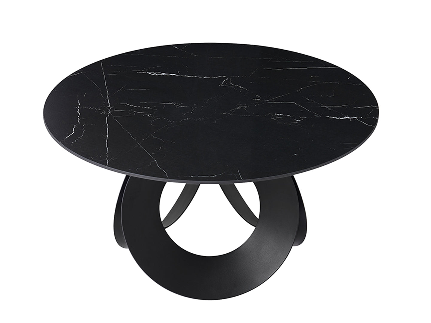 round black marble dining table - Lux Furniture