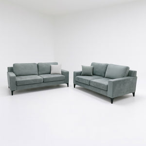 living room set- soft grey color -microsuede / Light Grey
