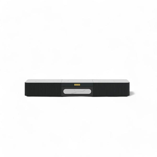 Modern TV stand in white and black