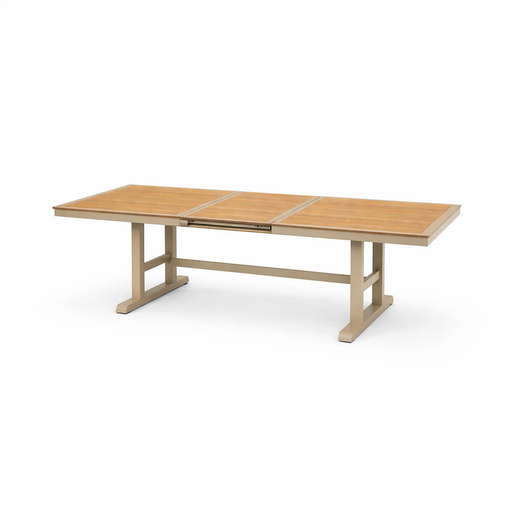 trapezi kipou armando – alouminio – beige kafe – epekteinomeno – minimal design