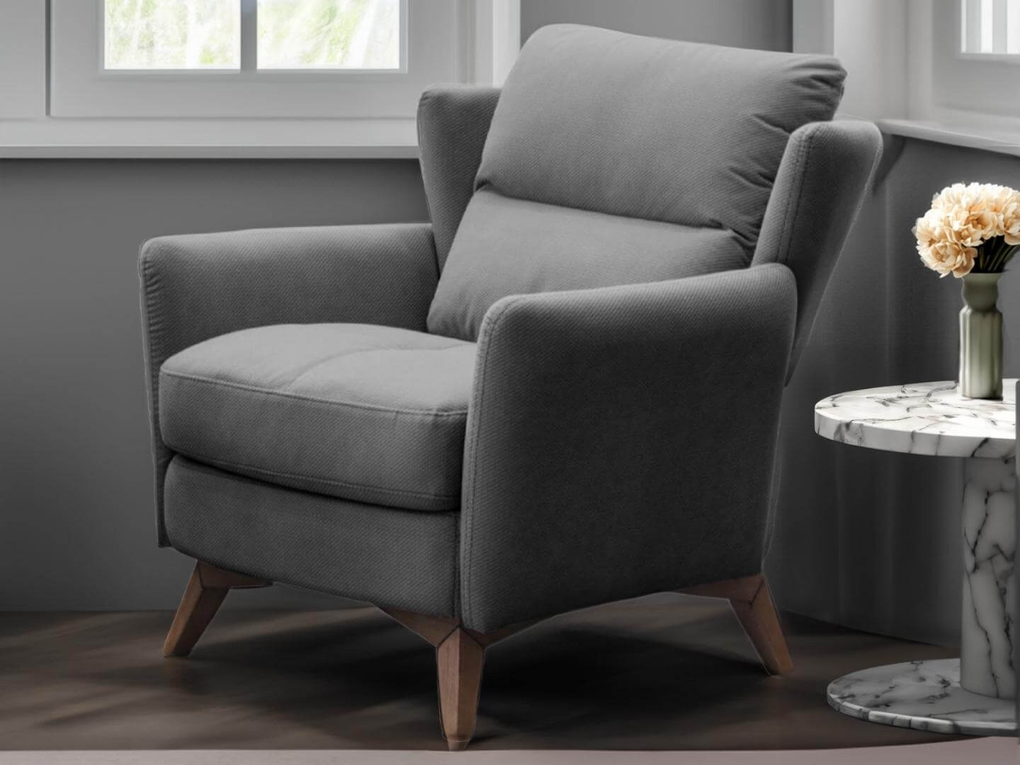 variant armchair dark grey- Lux Furniture  / Grey