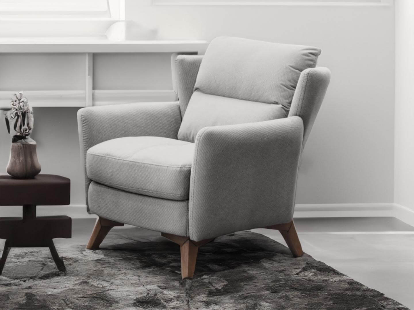 variant armchair light grey- Lux Furniture