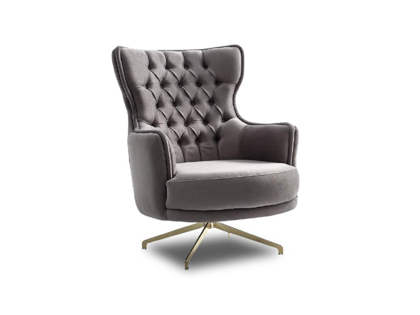 luxurious armchair gold legs - Lux Furniture