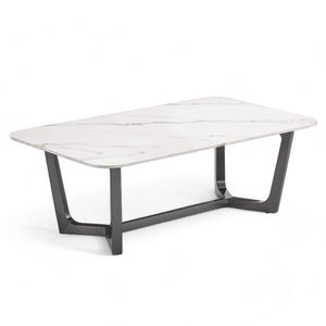 Modern Ceramic Coffee Table Venetia / Black stainless steel