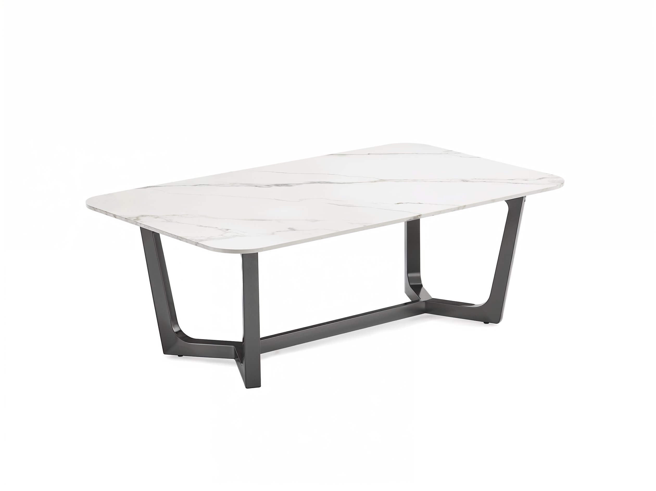 venetia coffee table marble - Lux Furniture / Black stainless steel