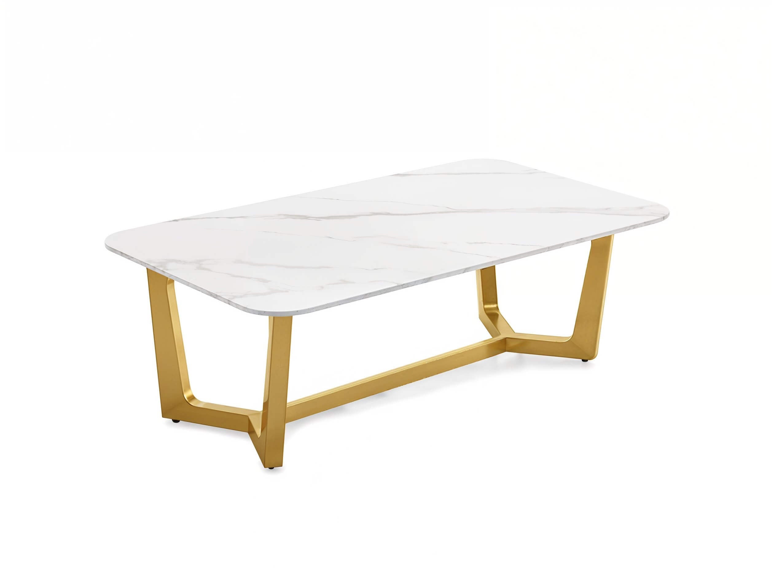 venetia coffee table marble - Lux Furniture / Gold stainless steel