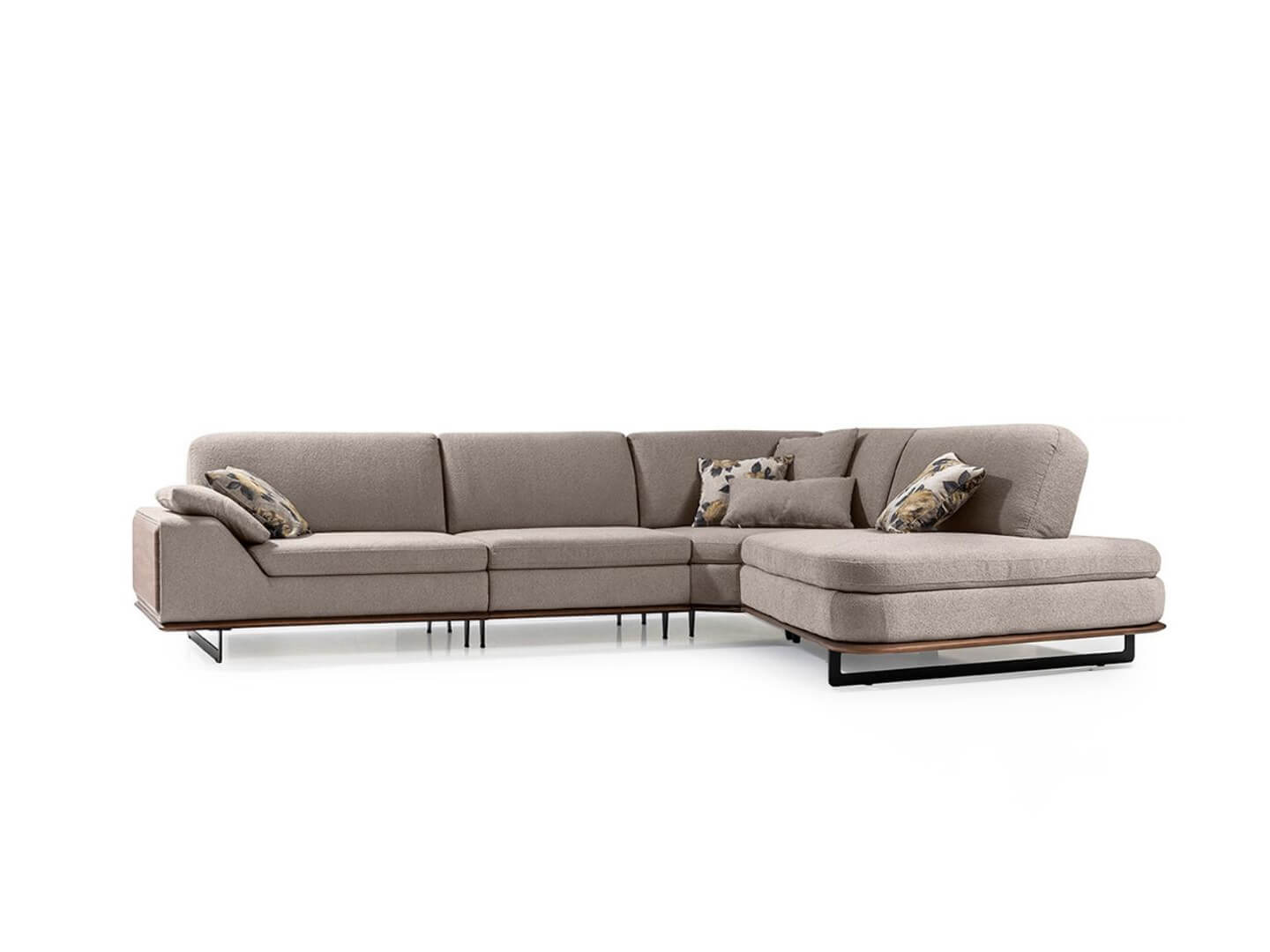 LARGE SECTIONAL SOFA BEIGE WITH MOVEABLE BACK CUSHIONS FOR MORE SEATING SPACE
