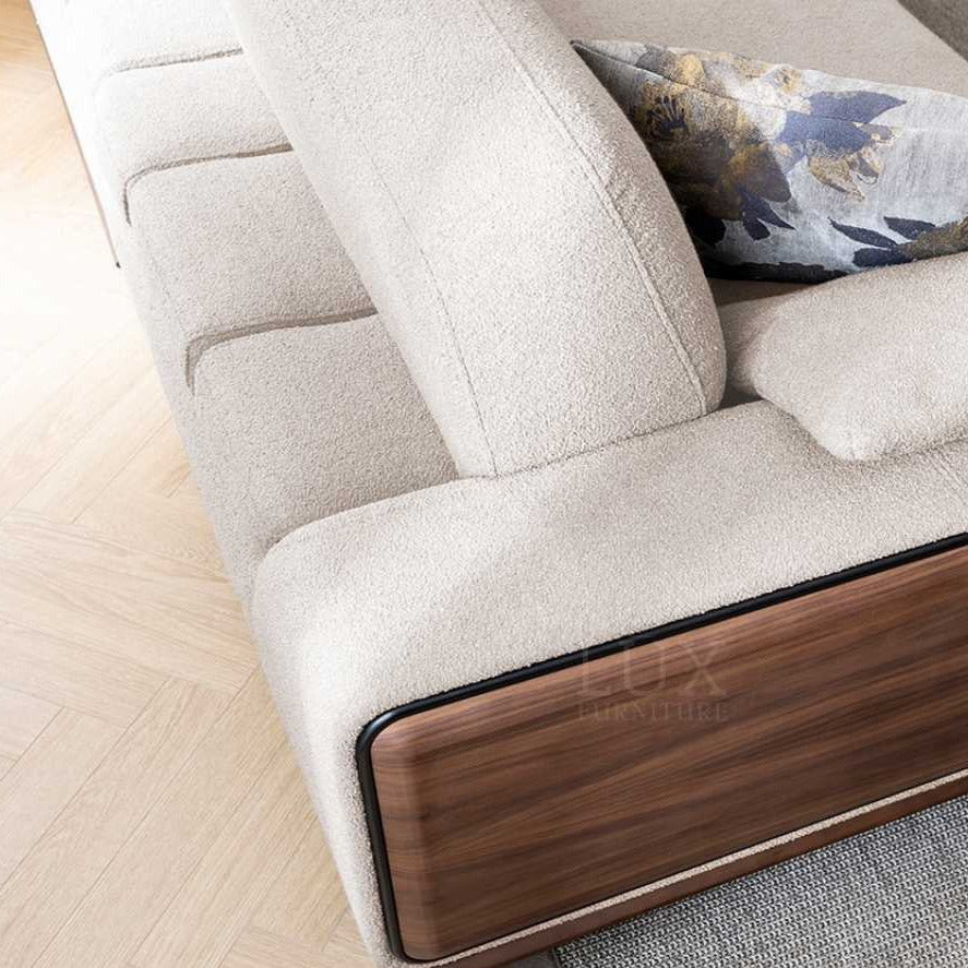 LARGE SECTIONAL SOFA BEIGE WITH MOVEABLE BACK CUSHIONS FOR MORE SEATING SPACE