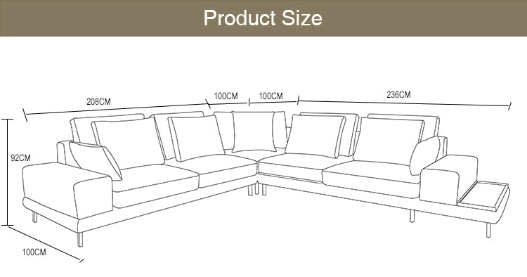 γωνιακός καναπές Πορτοφίνο - Lux Furniture