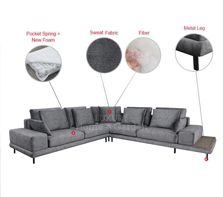 Portofino corner sofa large - Lux Furniture